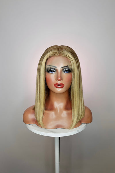 Blonde Highlights Bob Human Hair HD Lace Front Wig