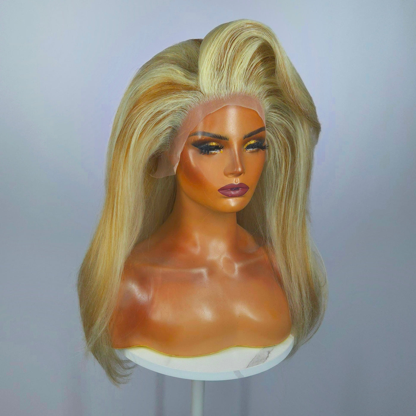 Blonde Lowlights Blowout Synthetic Wig (Made to Order)