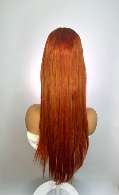 Bright Ginger XL Ponytail Synthetic Wig (Ready to Ship)