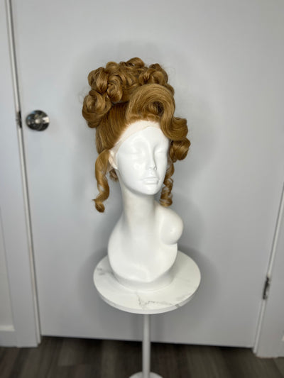 Dark Blonde Pageant Up Do Synthetic Wig (Made to Order)