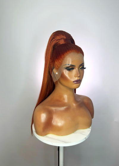 Bright Ginger XL Ponytail Synthetic Wig (Ready to Ship)