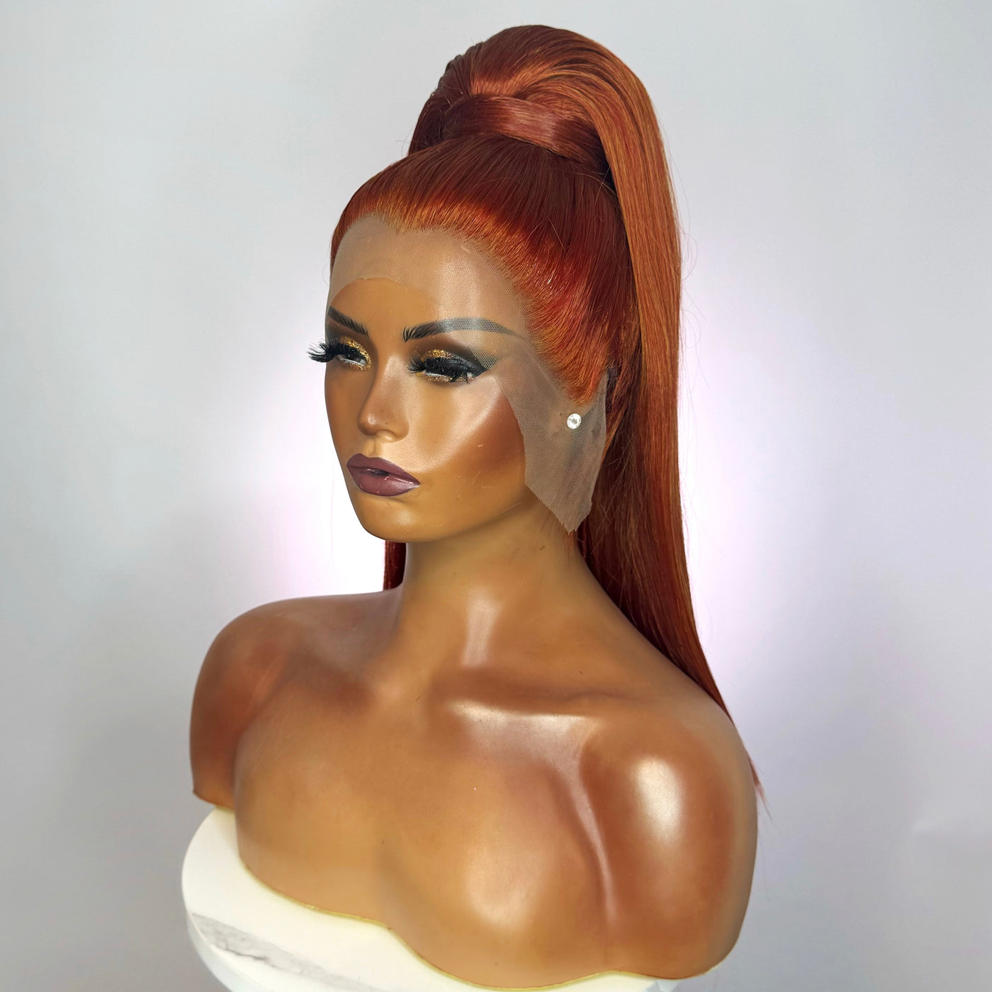 Bright Ginger XL Ponytail Synthetic Wig (Ready to Ship)