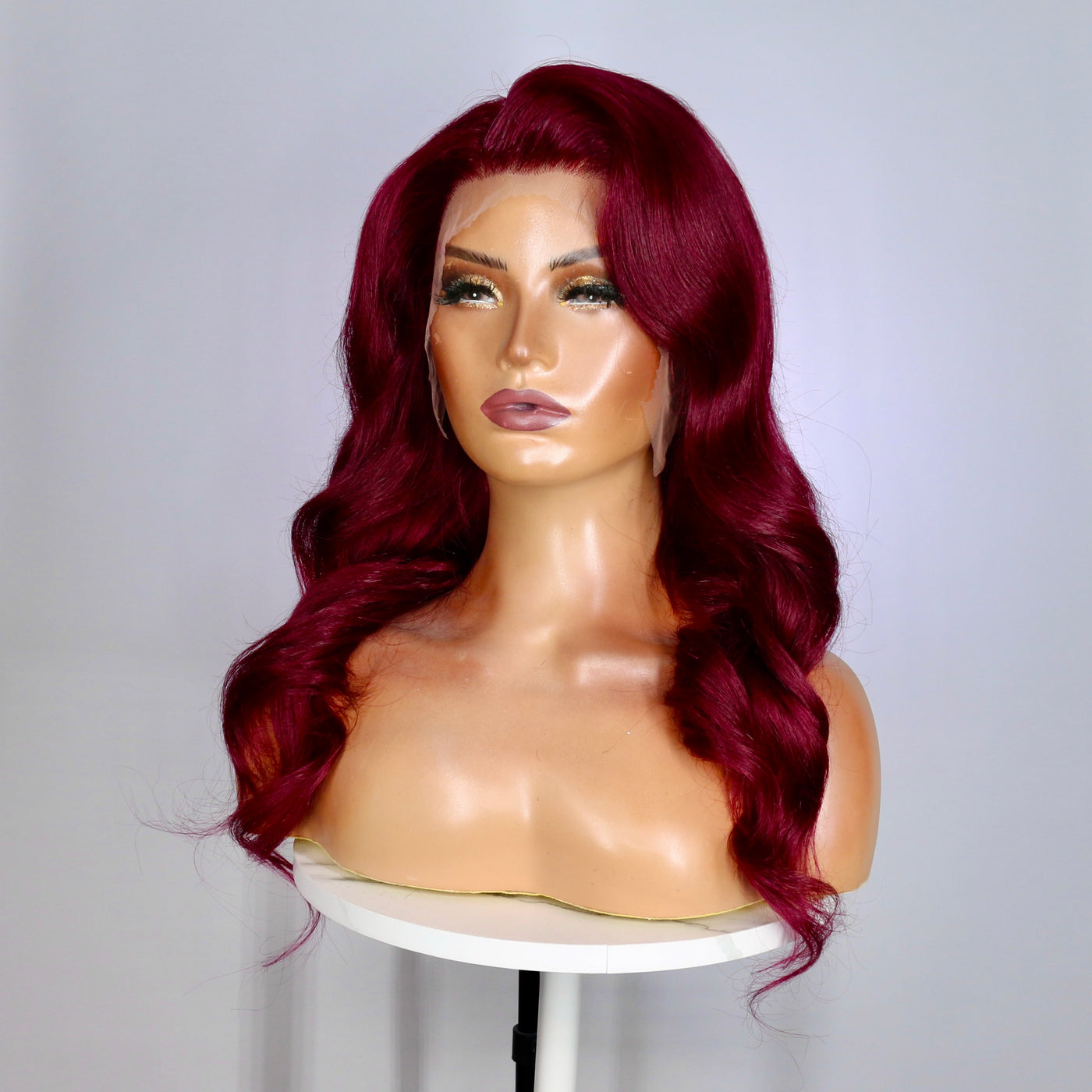 Burgundy Human Hair Lace Front Wig (Ready to Ship)