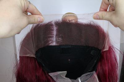 Burgundy Human Hair Lace Front Wig (Ready to Ship)