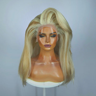 Blonde Lowlights Blowout Synthetic Wig (Made to Order)