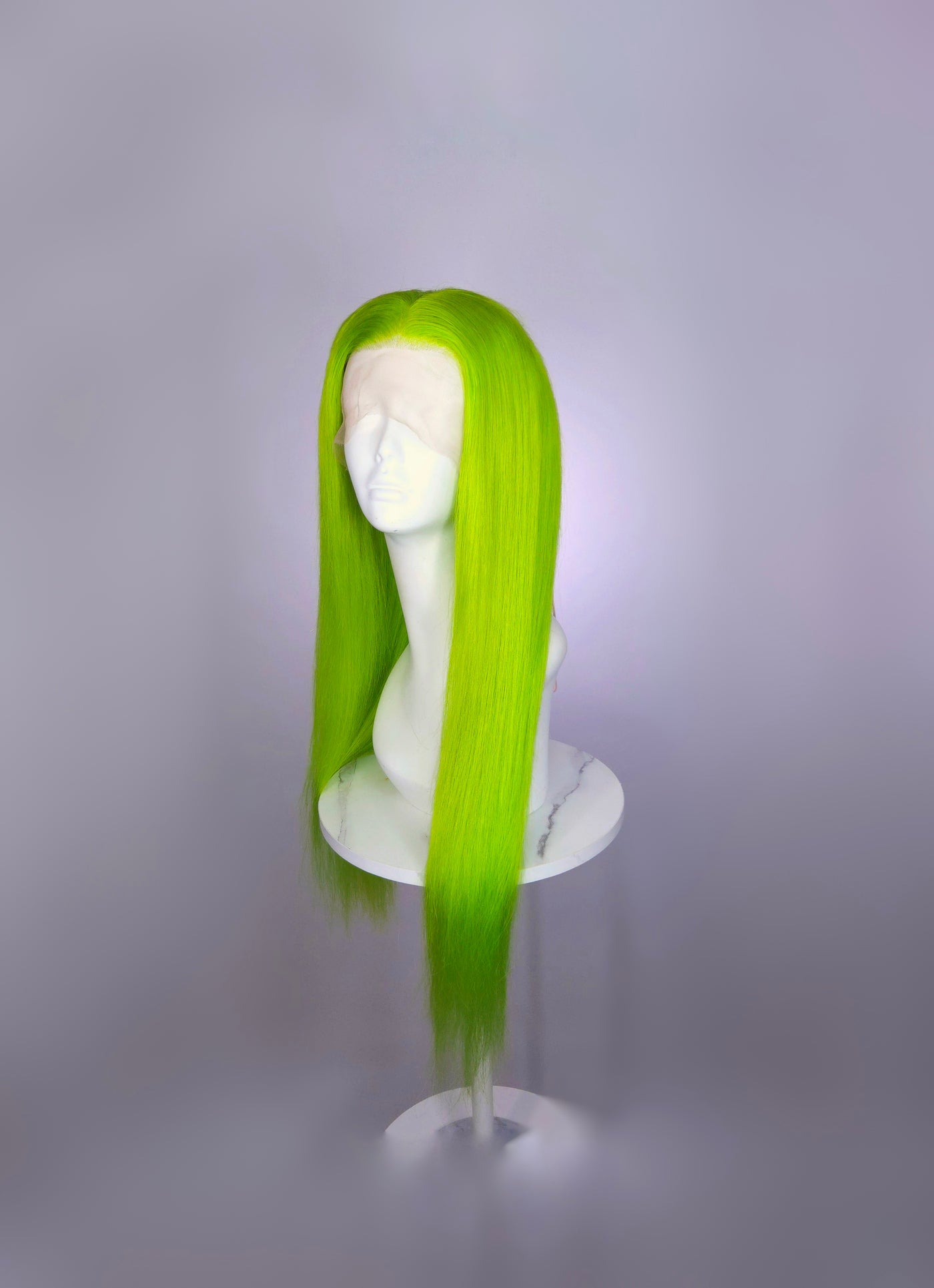 Fluorescent Green Human Hair HD Lace Front Wig