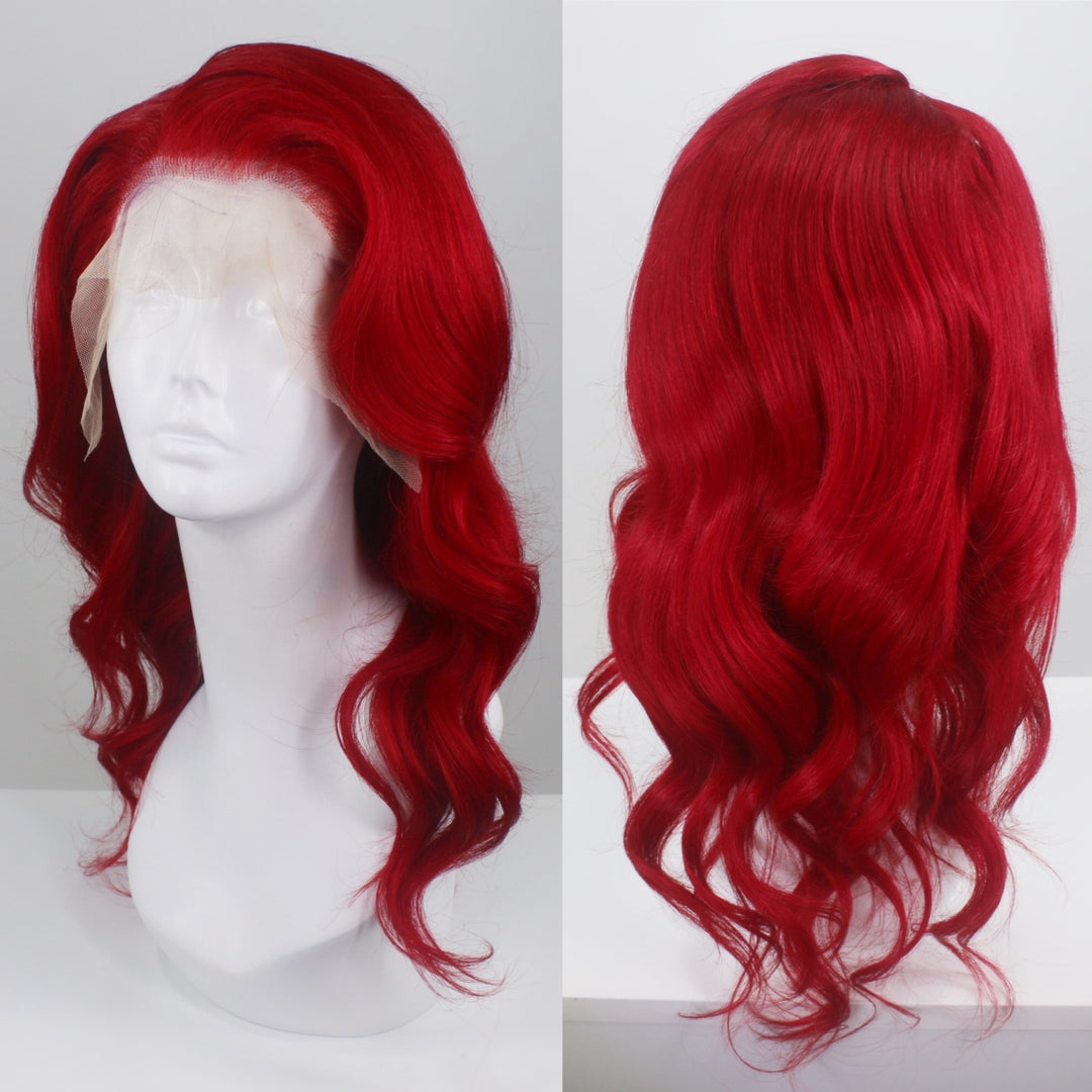 Wowfactor red lace front human lace wig hotsell